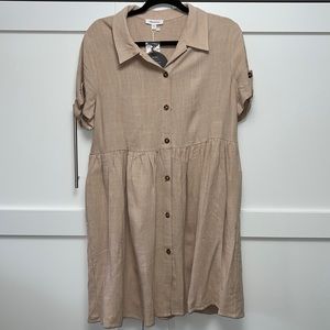 Tan Babydoll Dress
